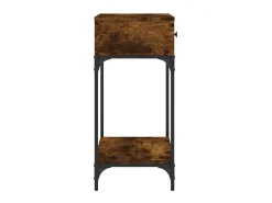 Consola| Mesa consola 75x34,5x75 cm derivados de madeira carvalho fumado PT638832 Castanho
