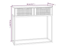 vidaxl Mesa consola 80x30x75 cm derivados de madeira e ferro^ Consola