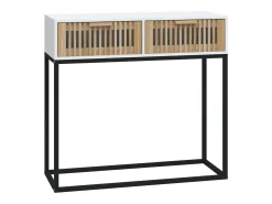 vidaxl Mesa consola 80x30x75 cm derivados de madeira e ferro^ Consola
