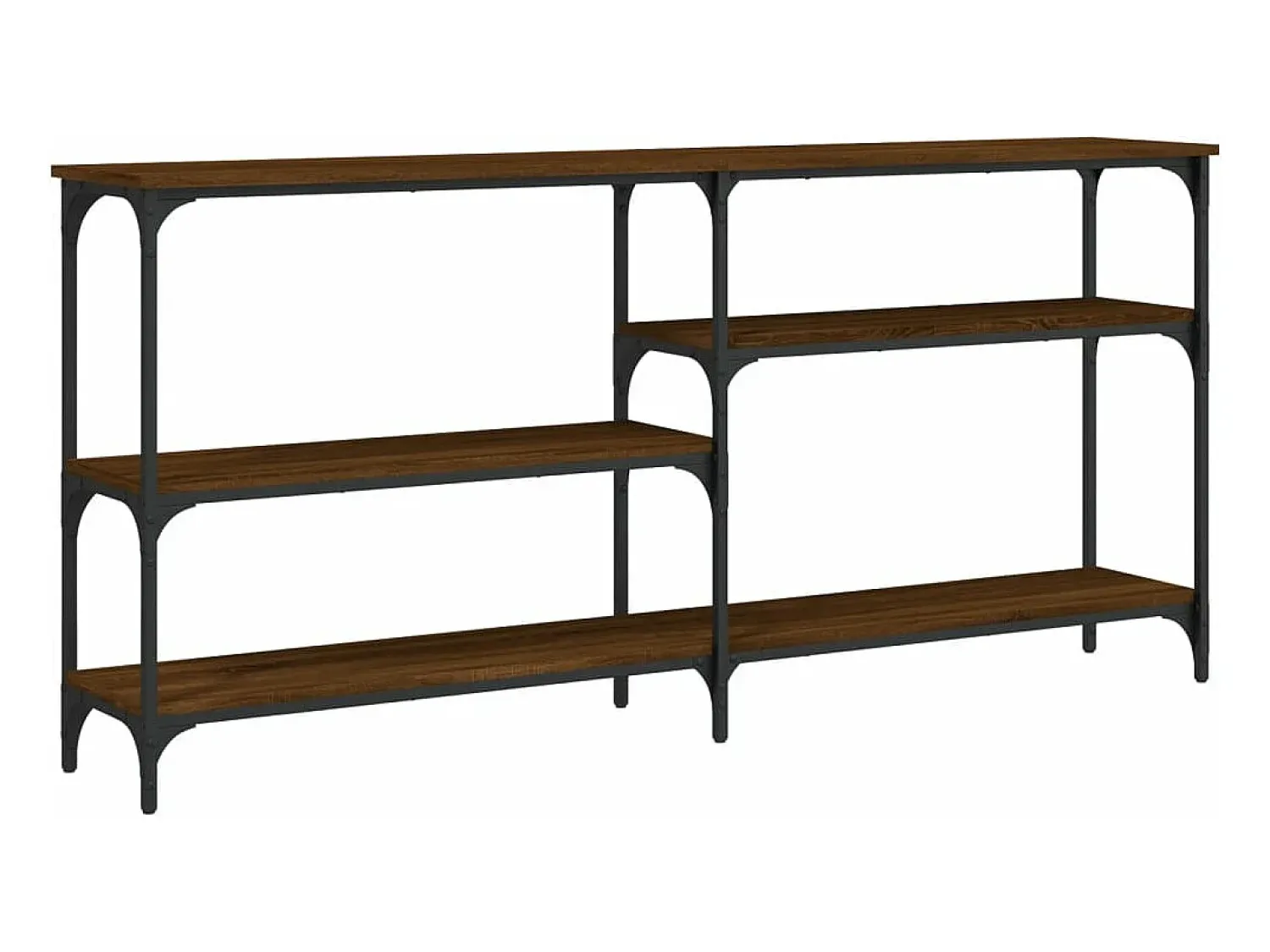 vidaxl Mesa consola 160x29x75 cm derivados madeira carvalho castanho^ Consola