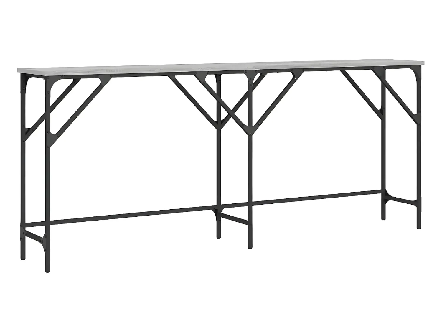 Consola* Mesa consola 180x29x75 cm derivados de madeira sonoma PT368304 Cinzento