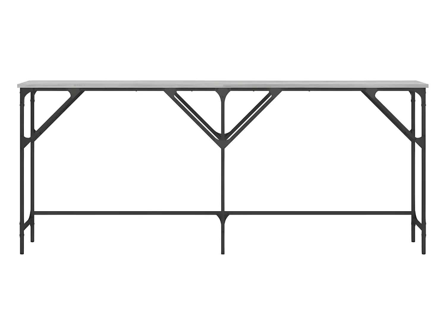 Consola* Mesa consola 180x29x75 cm derivados de madeira sonoma PT368304 Cinzento