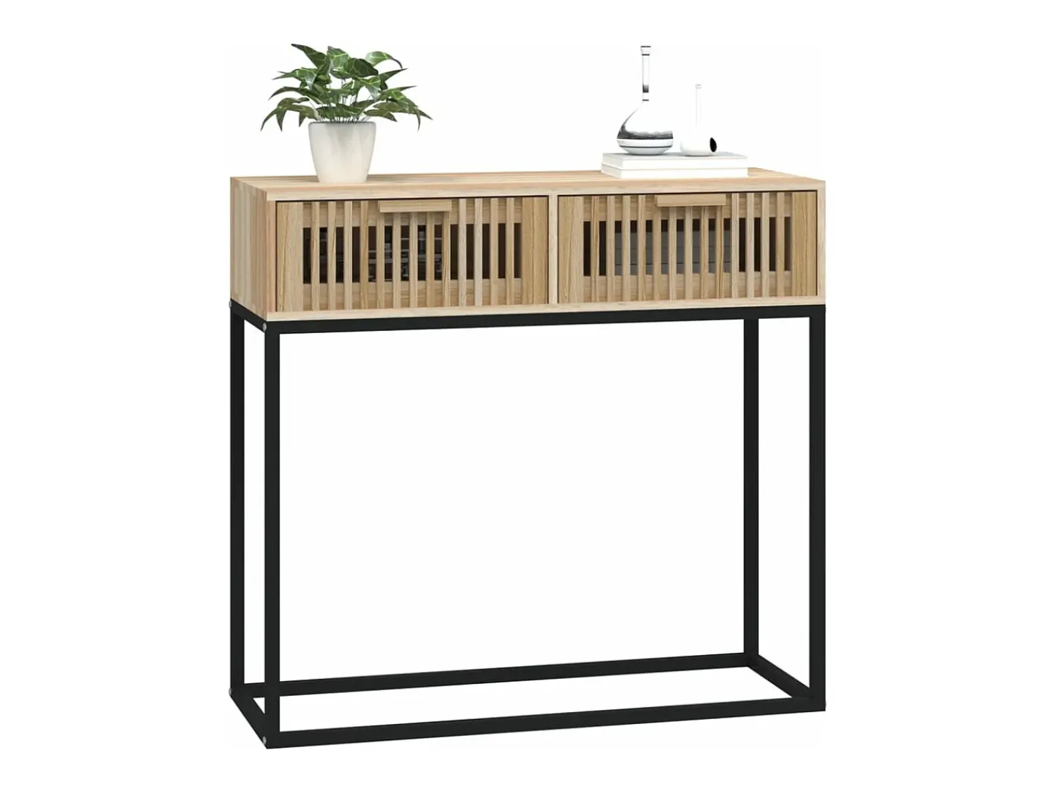Mesa consola 80x30x75 cm derivados de madeira e ferro PT832043^ Consola