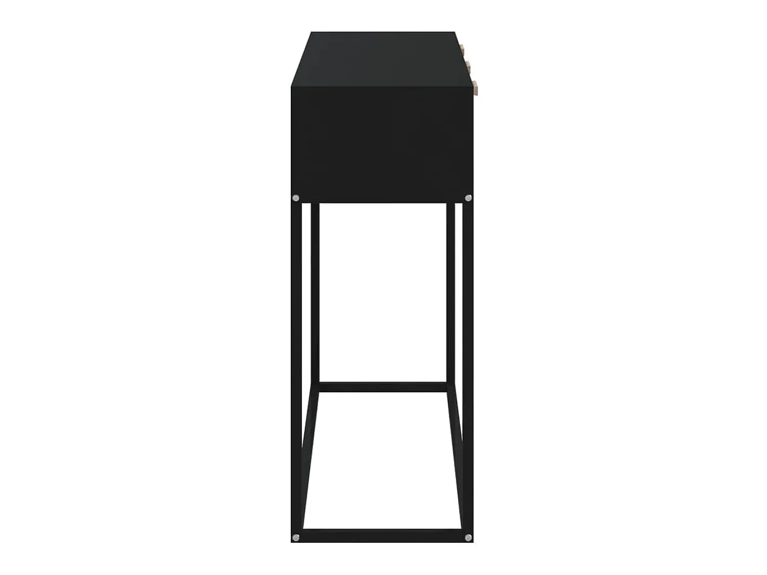 Consola|vidaxl Mesa consola 105x30x75 cm derivados de madeira e ferro Preto