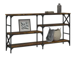 Consola* Mesa consola 150x29x76,5 cm derivados madeira carvalho fumado PT788107 Castanho