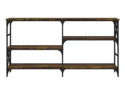 Consola* Mesa consola 150x29x76,5 cm derivados madeira carvalho fumado PT788107 Castanho
