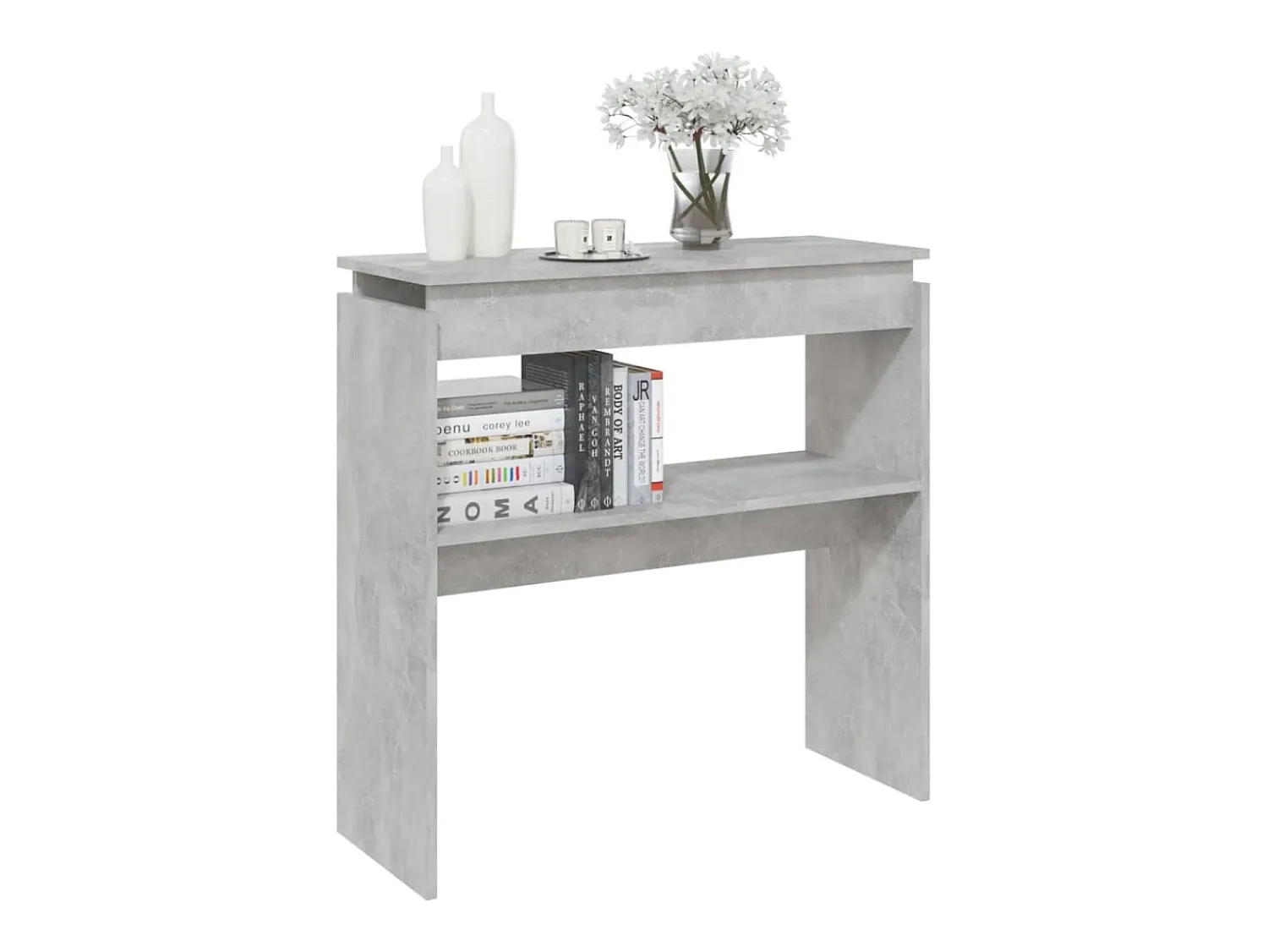 Online Mesa consola 80x30x80 cm derivados de madeira cimento PT431551 Cinzento