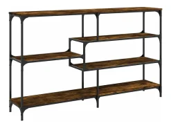 New vidaxl Mesa consola 160x32x95 cm derivados de madeira carvalho fumado Natural claro