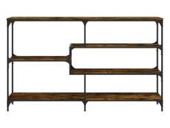New vidaxl Mesa consola 160x32x95 cm derivados de madeira carvalho fumado Natural claro