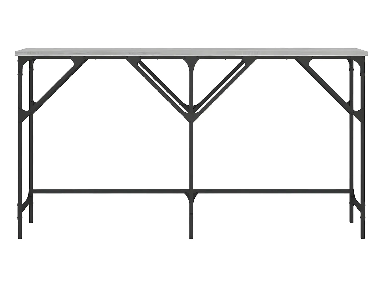Consola| Mesa consola 140x29x75 cm derivados de madeira sonoma PT627203 Cinzento