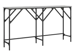 Consola| Mesa consola 140x29x75 cm derivados de madeira sonoma PT627203 Cinzento