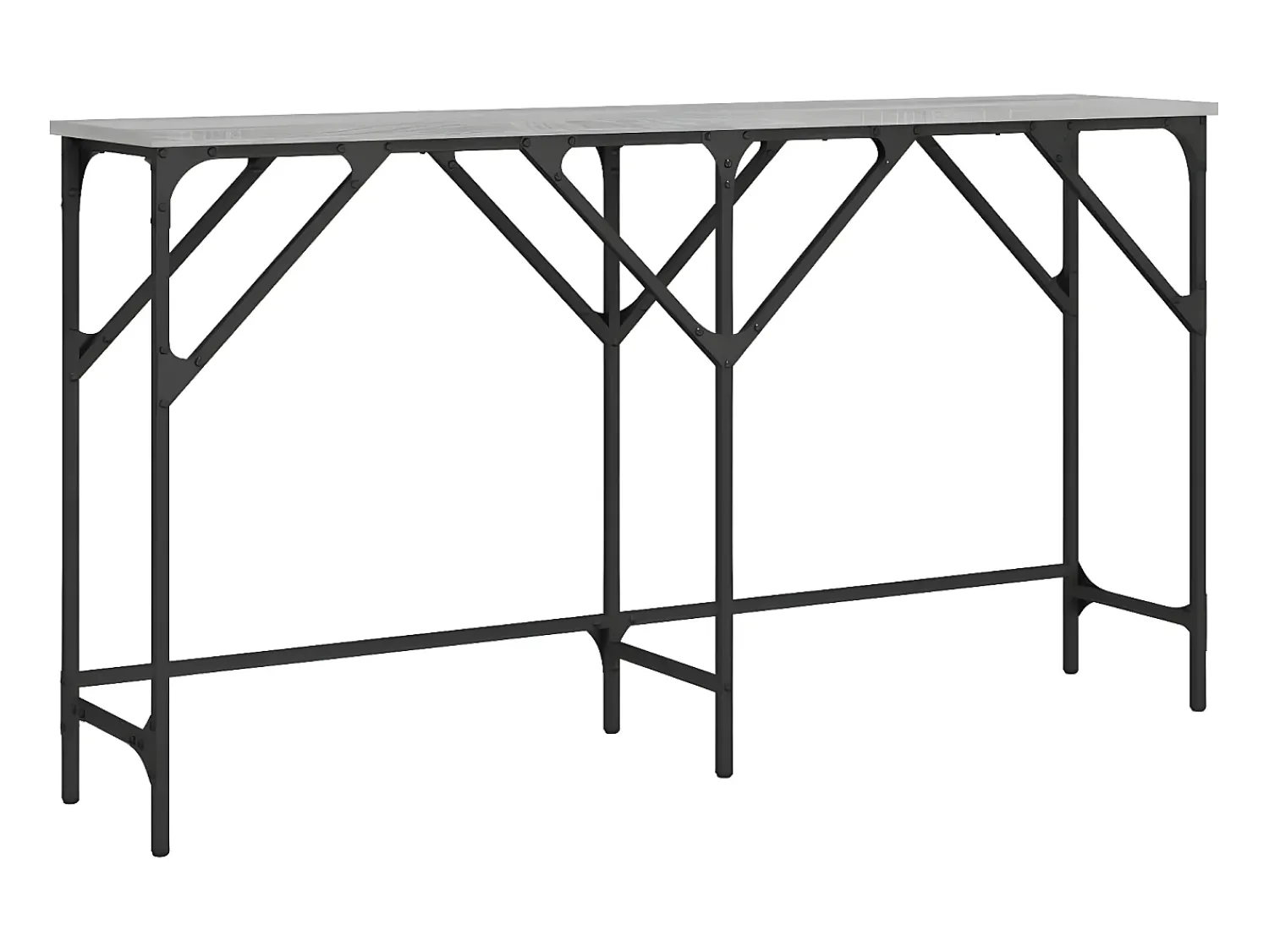Consola| Mesa consola 140x29x75 cm derivados de madeira sonoma PT627203 Cinzento