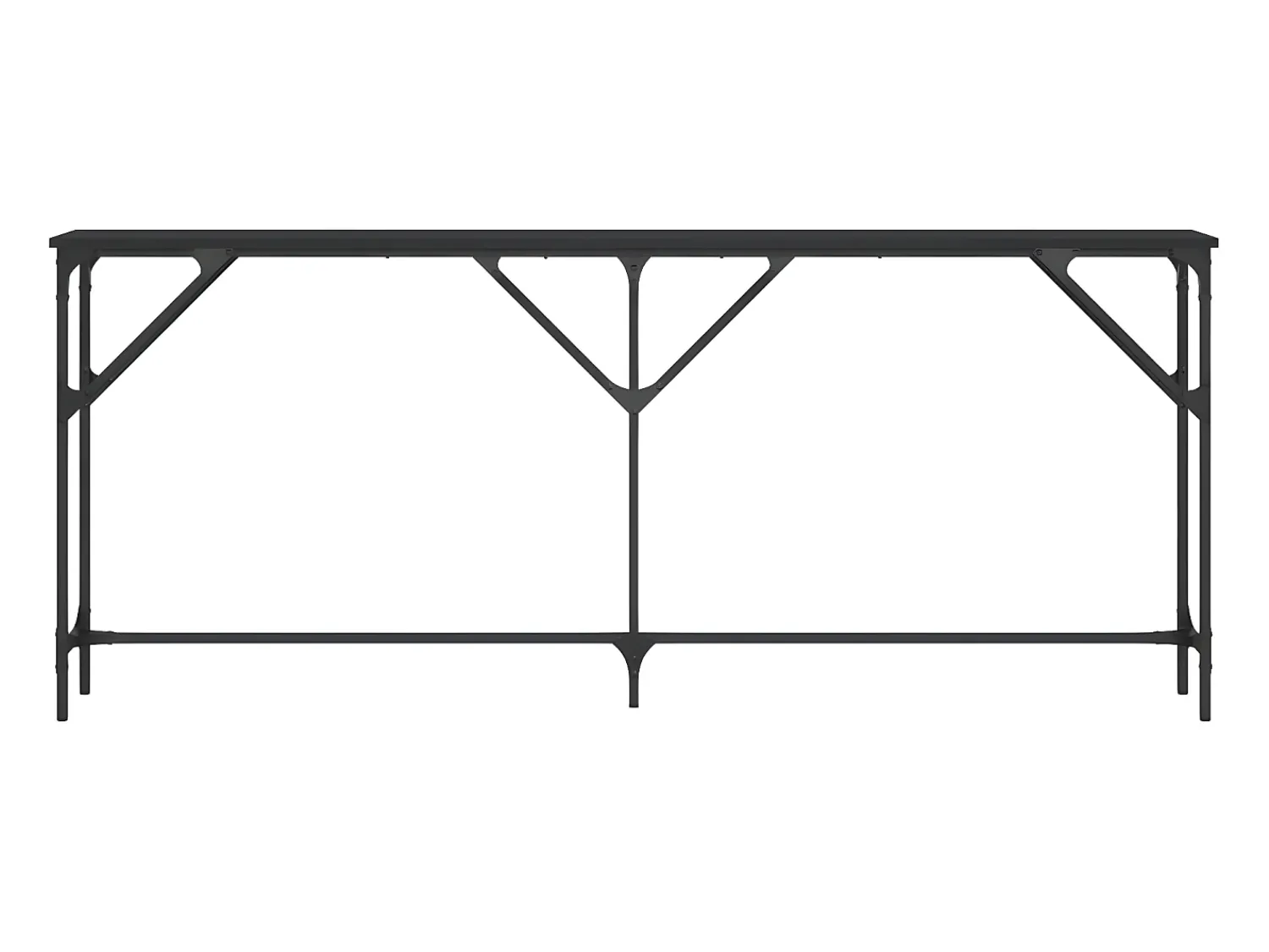 Consola| Mesa consola 180x23x75 cm derivados de madeira PT707881 Preto