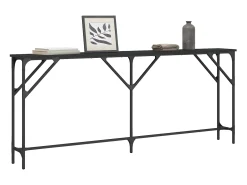 Consola| Mesa consola 180x23x75 cm derivados de madeira PT707881 Preto