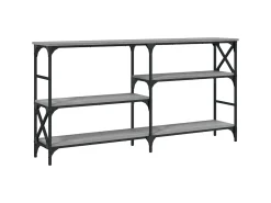 Consola* Mesa consola 150x29x76,5 cm derivados madeira sonoma PT144844 Cinzento