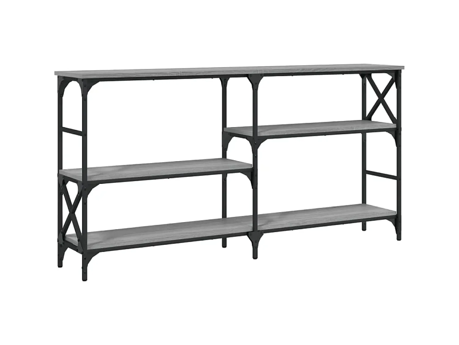 Consola* Mesa consola 150x29x76,5 cm derivados madeira sonoma PT144844 Cinzento