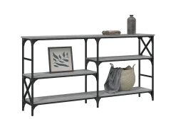 Consola* Mesa consola 150x29x76,5 cm derivados madeira sonoma PT144844 Cinzento