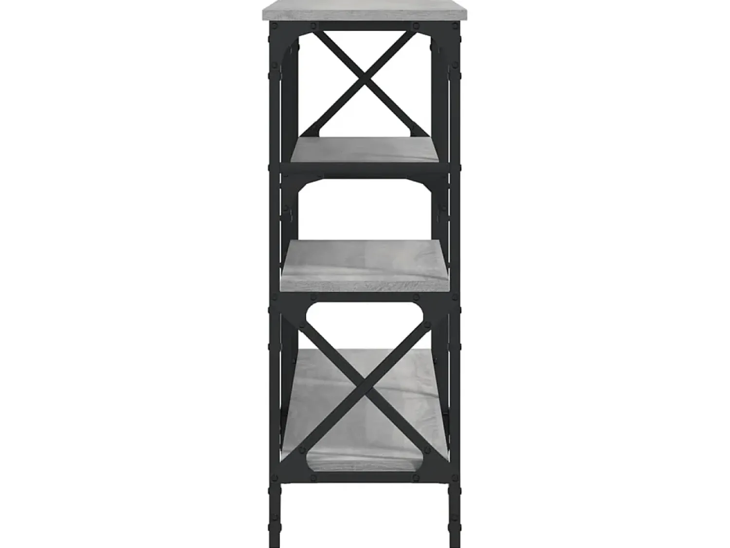 Consola* Mesa consola 150x29x76,5 cm derivados madeira sonoma PT144844 Cinzento
