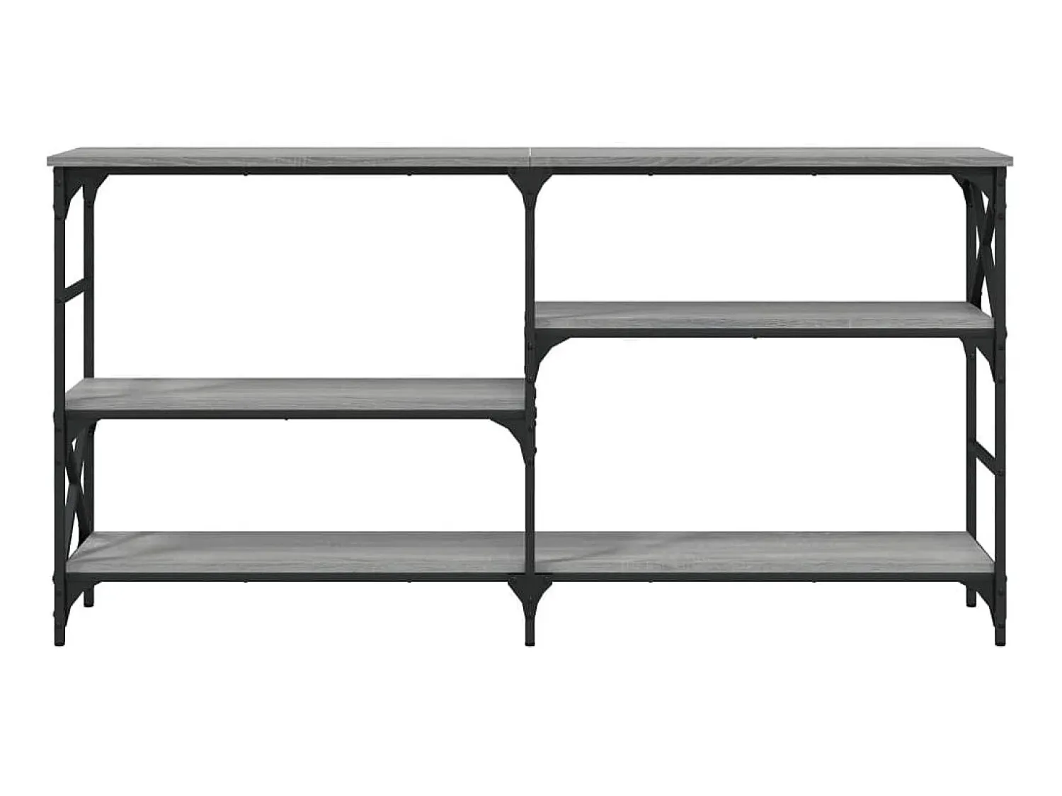Consola* Mesa consola 150x29x76,5 cm derivados madeira sonoma PT144844 Cinzento