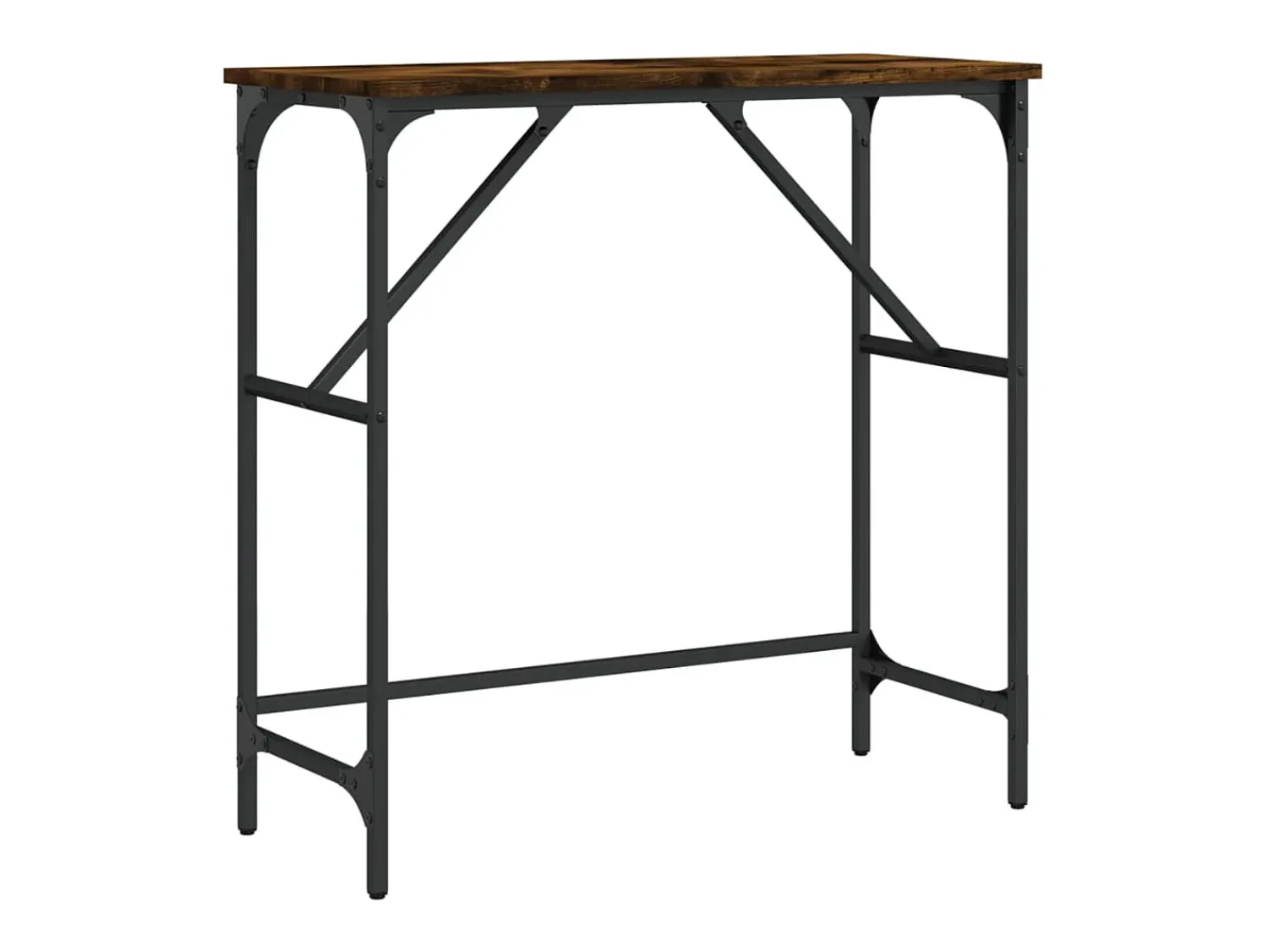 Mesa consola 75x32x75 cm derivados de madeira carvalho fumado PT634261^ Consola
