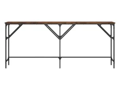 Consola* Mesa consola 180x29x75 cm derivados de madeira carvalho fumado PT719158 Castanho