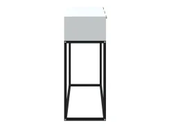 Consola|vidaxl Mesa consola 105x30x75 cm derivados de madeira e ferro Branco