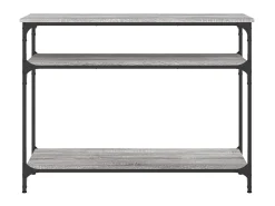 Consola* Mesa consola 100x29x75 cm derivados de madeira sonoma PT134979 Cinzento
