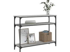 Consola* Mesa consola 100x29x75 cm derivados de madeira sonoma PT134979 Cinzento