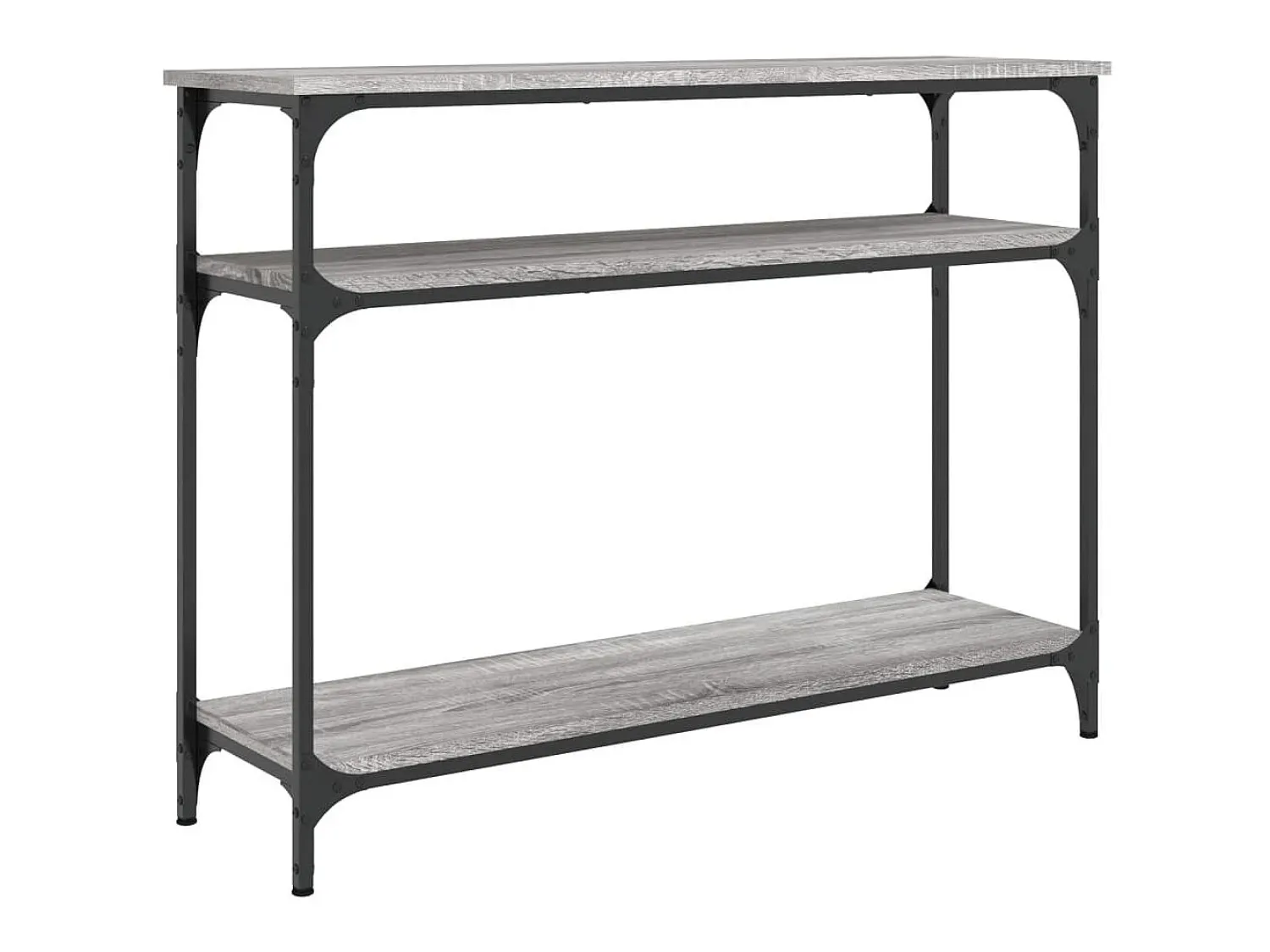 Consola* Mesa consola 100x29x75 cm derivados de madeira sonoma PT134979 Cinzento
