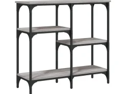 Consola| Mesa consola 80x29x75 cm derivados de madeira sonoma PT881274 Cinzento