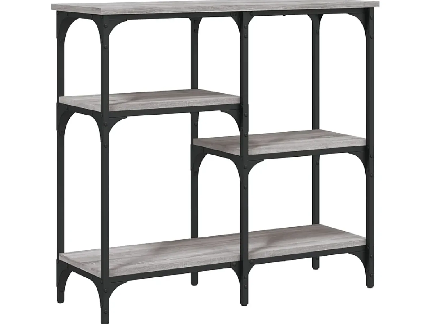 Consola| Mesa consola 80x29x75 cm derivados de madeira sonoma PT881274 Cinzento