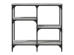 Consola| Mesa consola 80x29x75 cm derivados de madeira sonoma PT881274 Cinzento