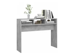 Consola* Mesa consola 105x30x80 cm derivados de madeira cimento PT965664 Cinzento