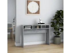 Consola* Mesa consola 105x30x80 cm derivados de madeira cimento PT965664 Cinzento