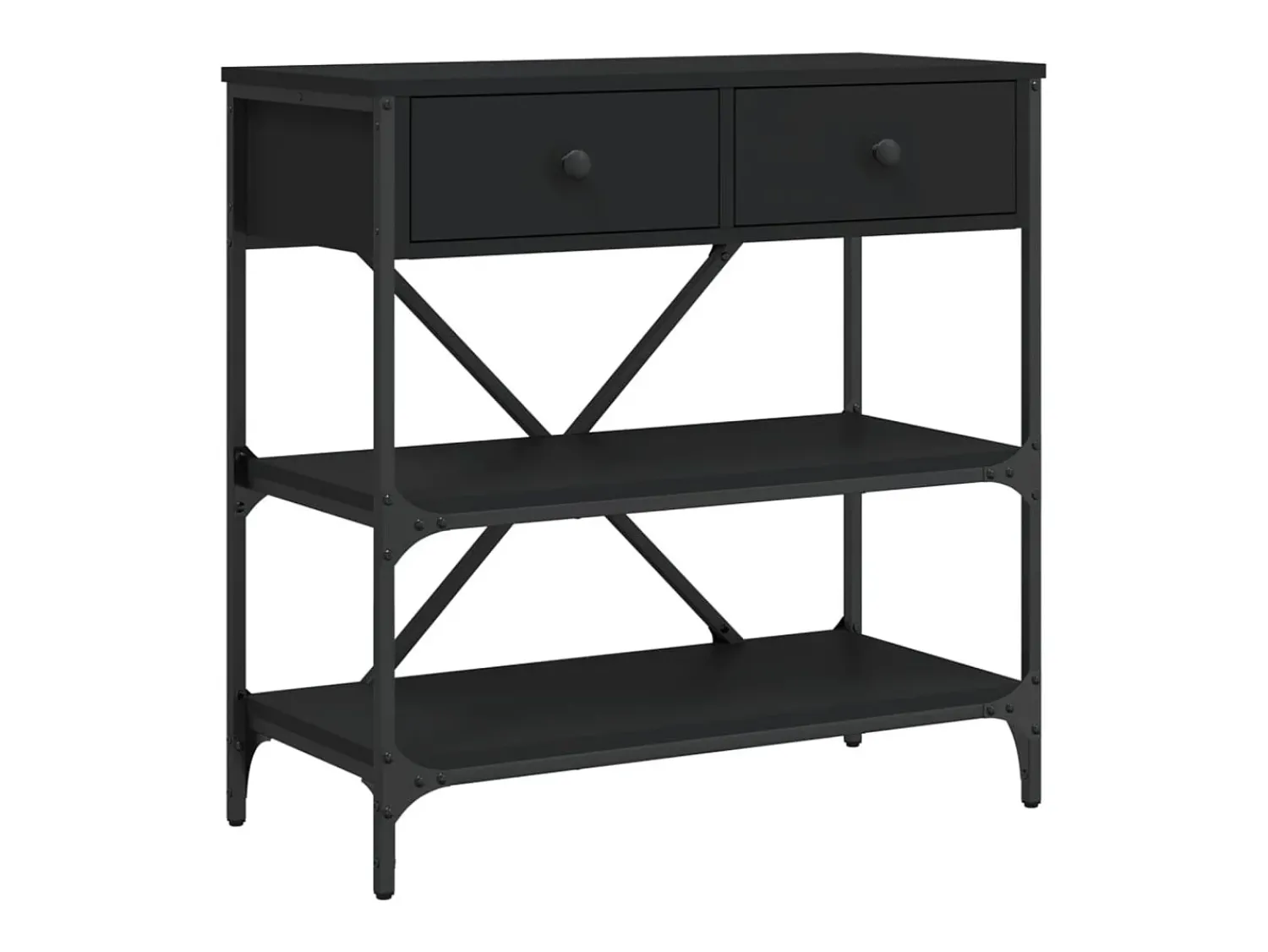 vidaxl Mesa consola 75x34,5x75 cm derivados de madeira^ Consola