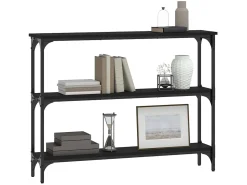 Consola* Mesa consola 100x22,5x75 cm derivados de madeira PT270268 Preto