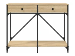 Consola|vidaxl Mesa consola 100x39x78,5 cm derivados madeira carvalho sonoma Natural claro