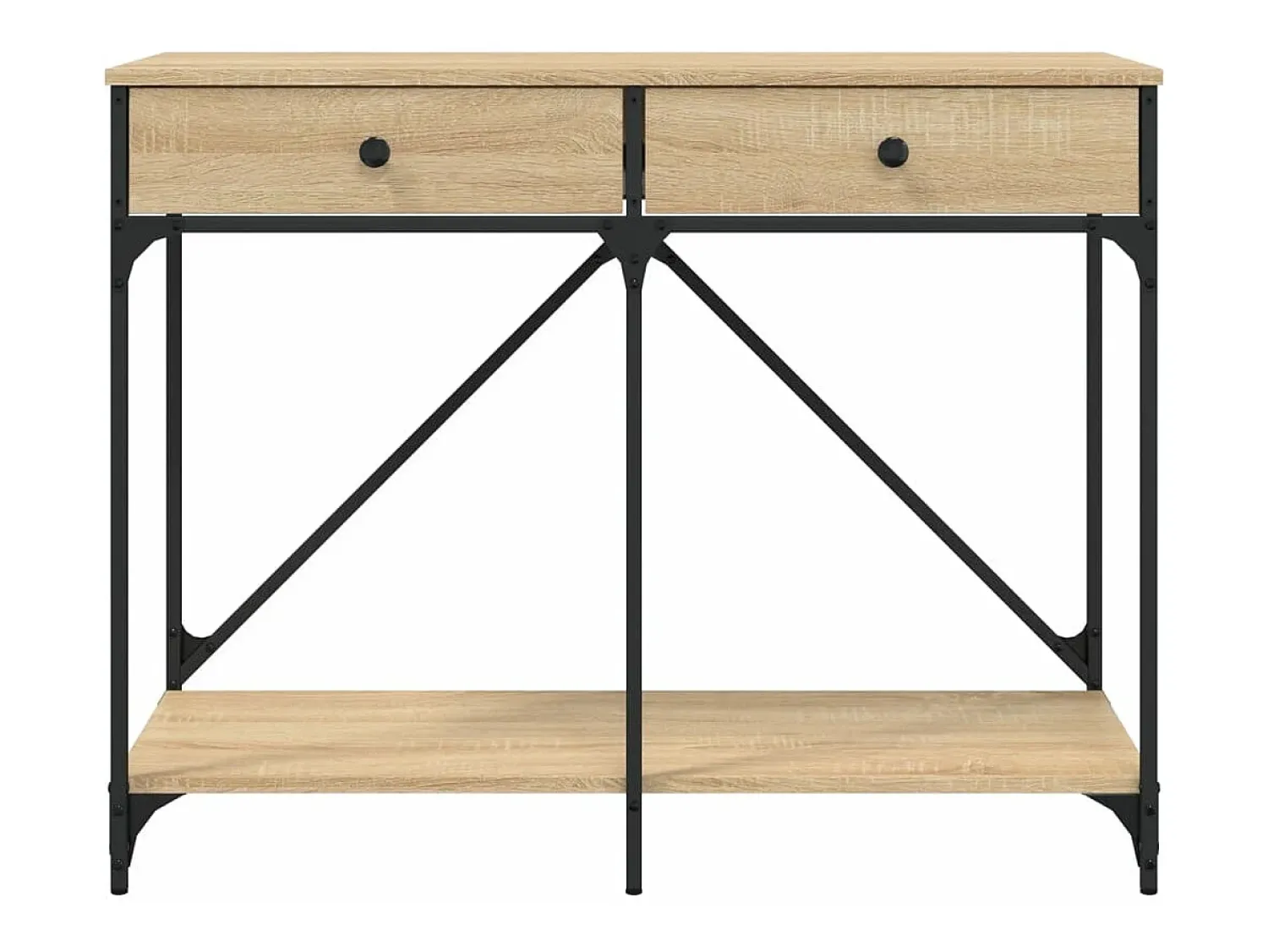 Consola|vidaxl Mesa consola 100x39x78,5 cm derivados madeira carvalho sonoma Natural claro