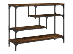 Consola* Mesa consola 100x30x75 cm derivados de madeira carvalho fumado PT827670 Castanho