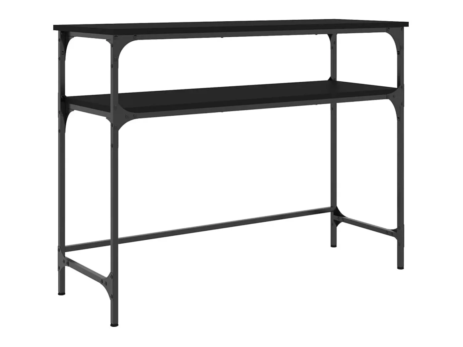 Discount vidaxl Mesa consola 100x35,5x75 cm derivados de madeira Preto