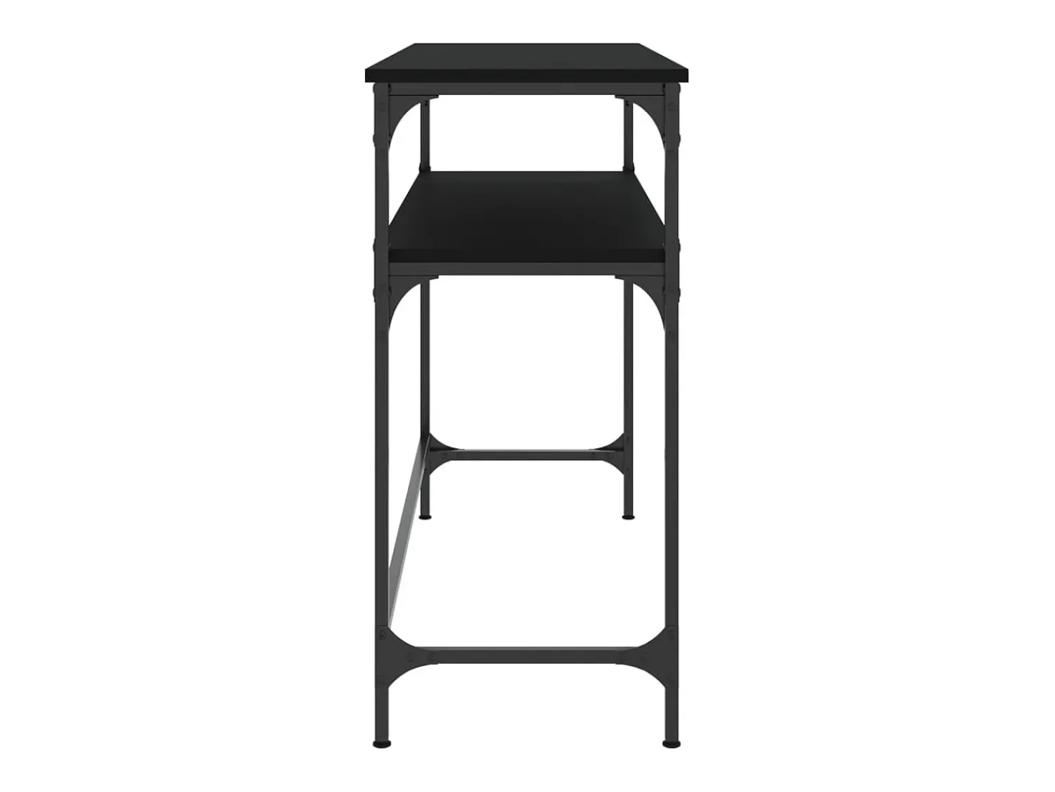 Discount vidaxl Mesa consola 100x35,5x75 cm derivados de madeira Preto