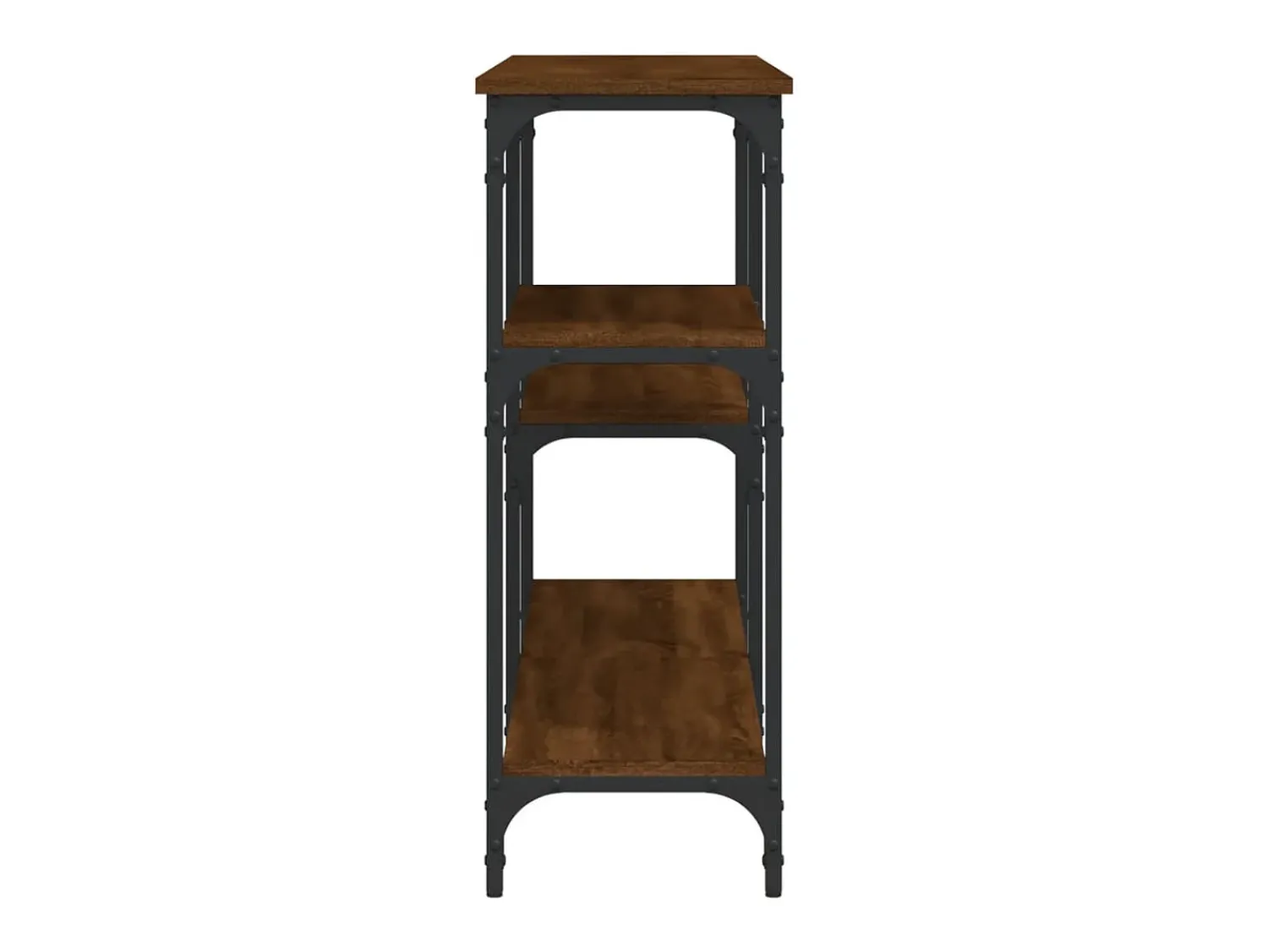 Consola| Mesa consola 160x29x75 cm derivados madeira carvalho PT481367 Castanho