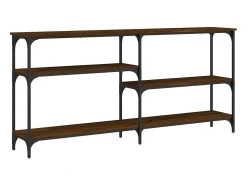 Consola| Mesa consola 160x29x75 cm derivados madeira carvalho PT481367 Castanho