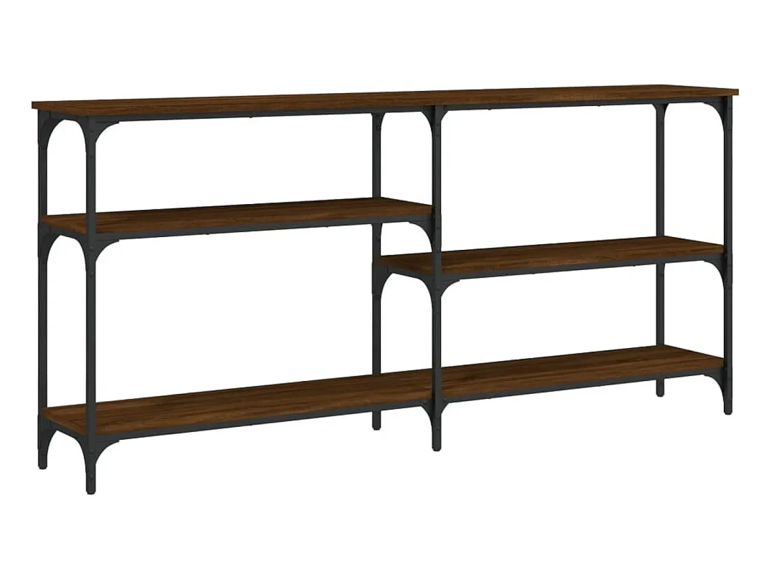 Consola| Mesa consola 160x29x75 cm derivados madeira carvalho PT481367 Castanho