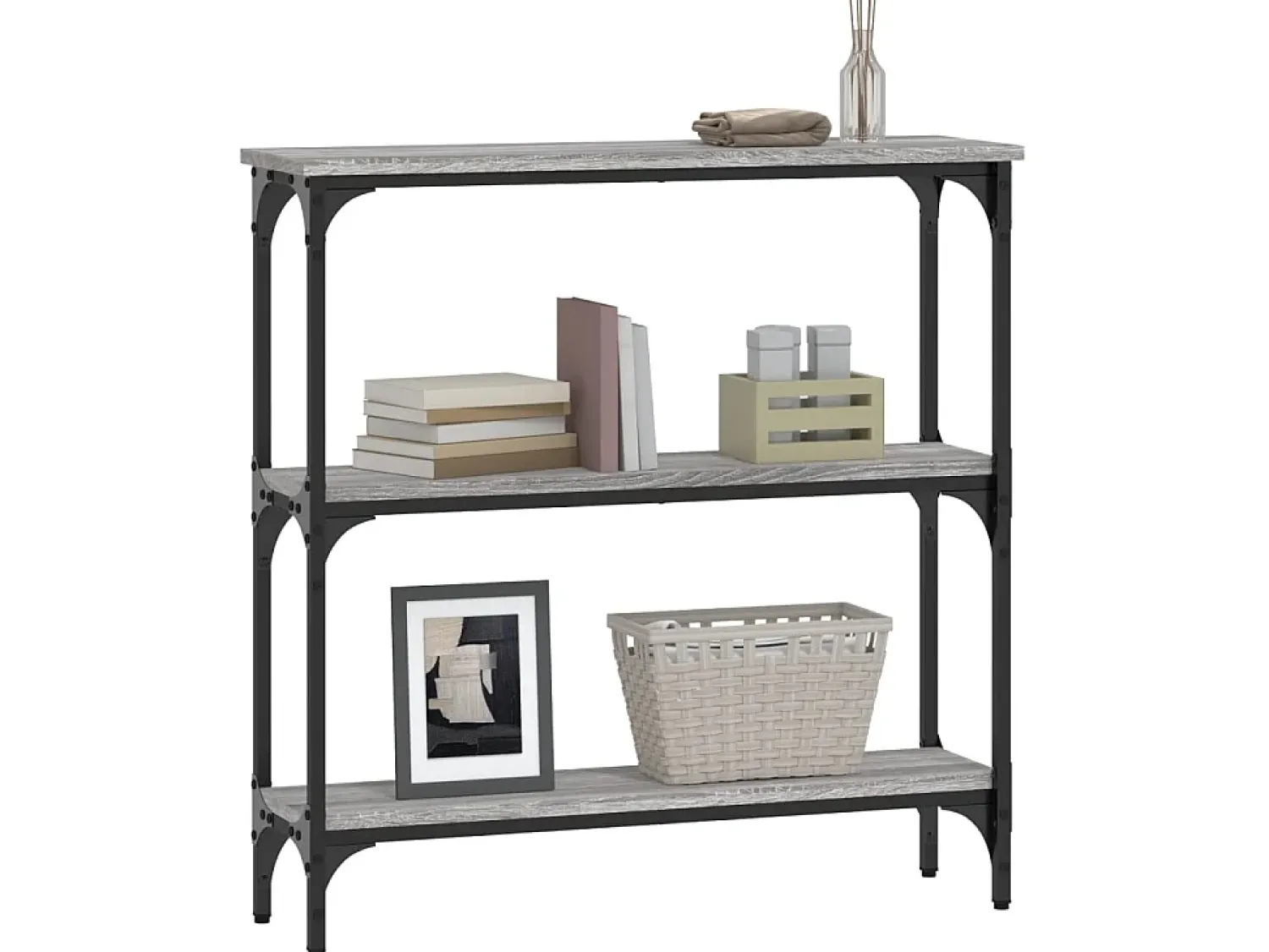 Mesa consola 75x22,5x75 cm derivados de madeira sonoma PT256519^ Consola
