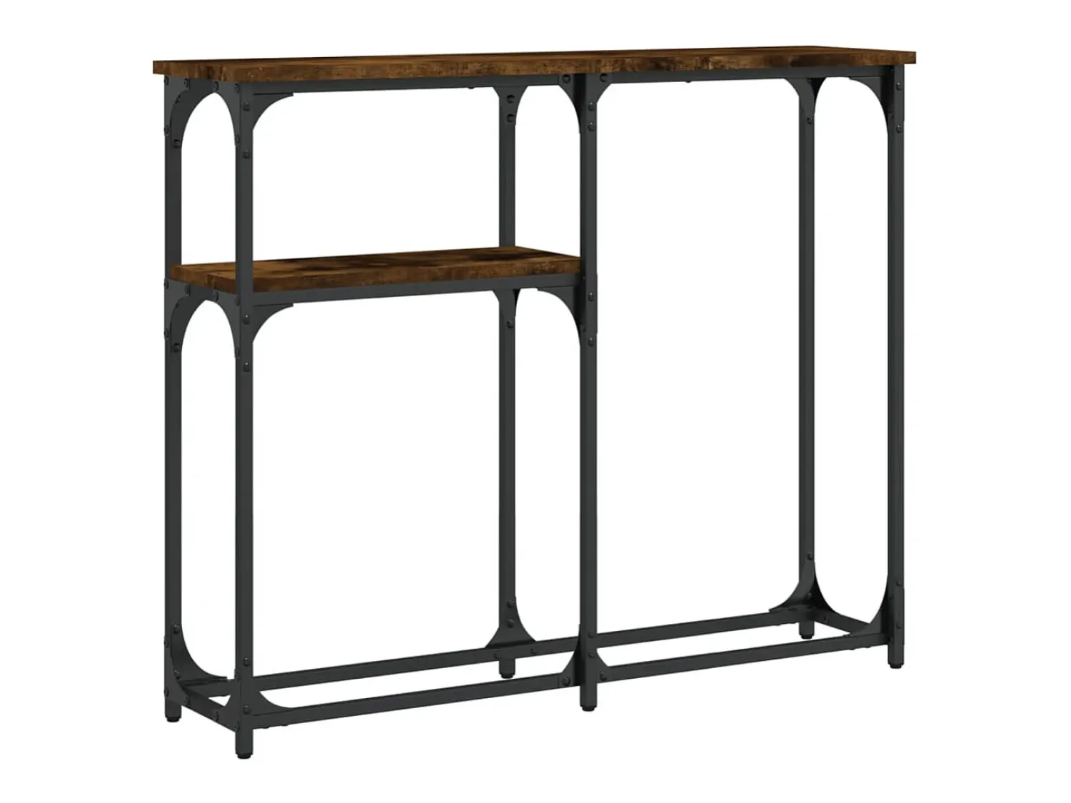 Mesa consola 90x22,5x75 cm derivados de madeira carvalho fumado PT444459^ Consola