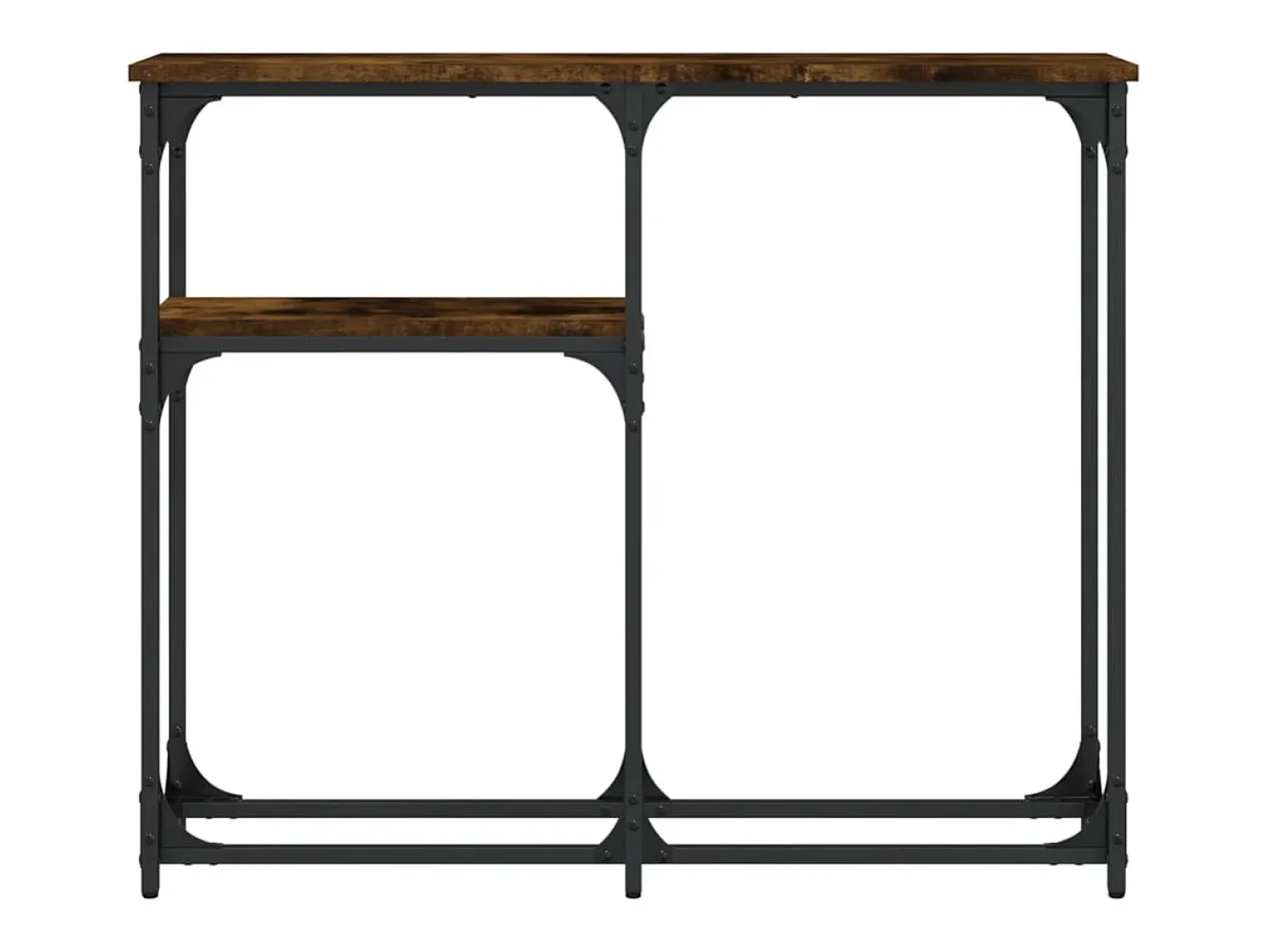 Mesa consola 90x22,5x75 cm derivados de madeira carvalho fumado PT444459^ Consola