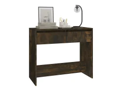 Consola*vidaxl Mesa consola 89x41x76,5 cm derivados de madeira carvalho fumado Natural claro