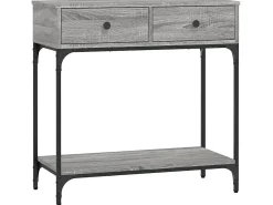 Consola* Mesa consola 75x34,5x75 cm derivados de madeira sonoma PT350294 Cinzento