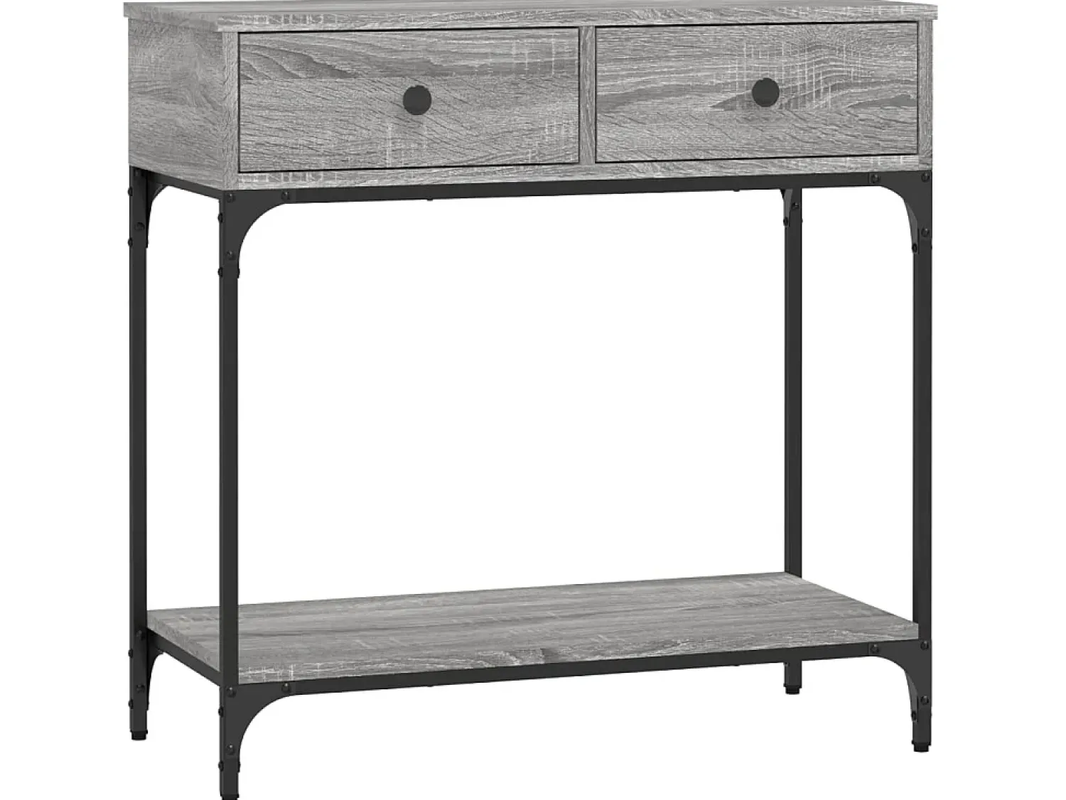 Consola* Mesa consola 75x34,5x75 cm derivados de madeira sonoma PT350294 Cinzento